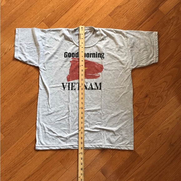 GOOD MORNING VIETNAM Vintage Gray  Robin Williams Promo T-Shirt - Picture 3 of 4